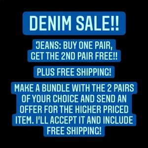 Flash Denim Sale! Closet Clean Out - Jeans only!